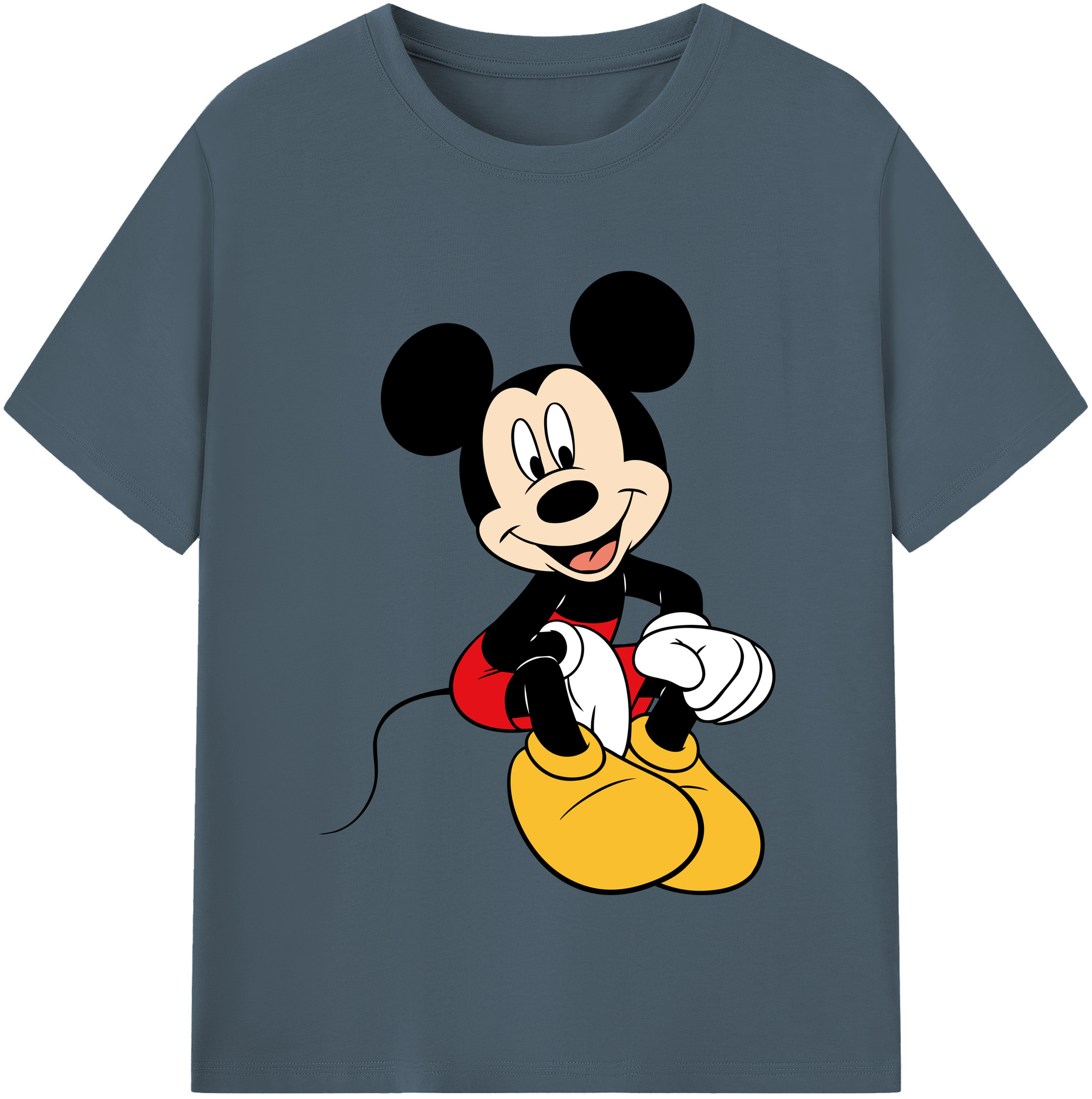 （画像用） ミッキーマウス Mickey Mouse 綿100％半袖Tシャツ（フロントプリント）